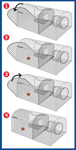 Trampa para Ratas de Dos Puertas, Reforzada con Alambre, Sólida, Humana, Ecológica, Impermeable, Portátil, Control de Roedores, Control de Plagas - Product Image 2