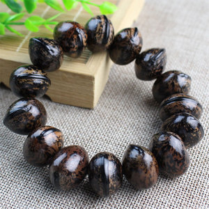 Bodhi Seed Prayer <b>Beads</b> <b>Bracelet</b> 15mm 15 Pieces Wooden Fish Shape Ethnic Style Religious Jewelry for <b>Men</b> - Product Image 3