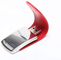 Flashdisk Kulit PU Logo Kustom Grosir 4GB 8GB 16GB 32GB 64GB Memory Stick Hadiah Promosi Bisnis