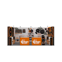 Stand d'exposition modulaire en aluminium 10x20 pieds, montage sans outil, portable, pour salons professionnels