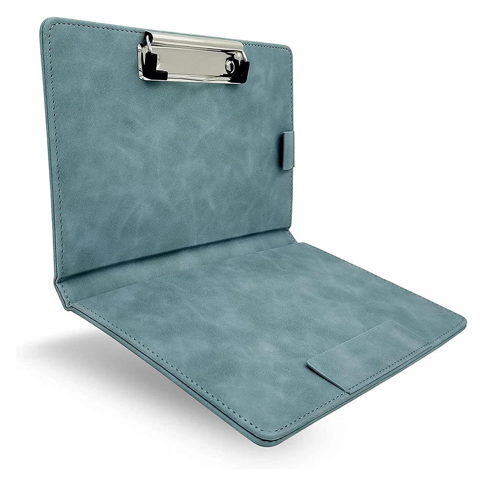 Custom Logo Wholesale Pocket Foldable Folio Nursing Leather Clipboards with Storage Nursing and Medical Edition Cheat Sheets