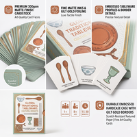 Cartes de table traditionnelles personnalisées en gros, jeu éducatif OEM sur la culture alimentaire et la culture de la restauration mondiale avec boîte rigide