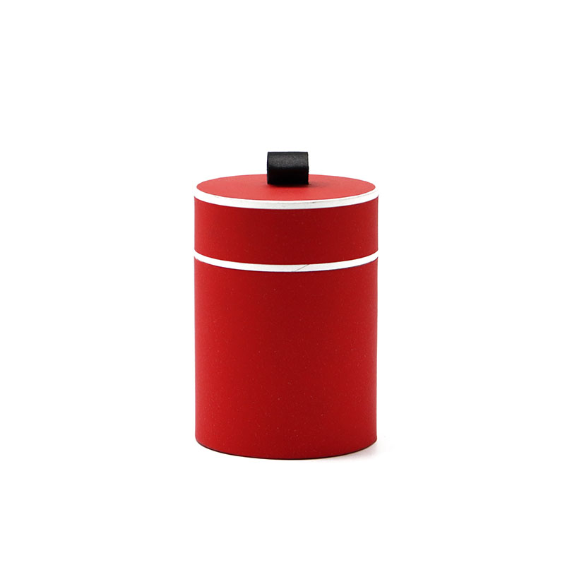 Wholesale Custom Cylindrical Paper Tube Food Packaging Containers Paper Cylinder Box Cajas Personalizadas With Ribbon Handle