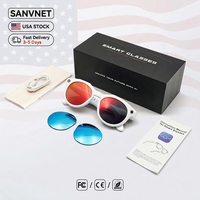Lunettes de soleil intelligentes SNT NEX AI à double lentille, caméra 8MP 4K, traduction IA, enregistrement vidéo, lunettes de sport d'extérieur pour hommes - Stock US