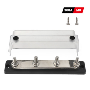 บล็อกขั้วต่อทองแดงแบบบัสบาร์ 4 ขั้ว 300A 2-4 AWG การเชื่อมต่อแบบสกรูสำหรับการเดินสายไฟในยานพาหนะและเรือ - Product Image 2