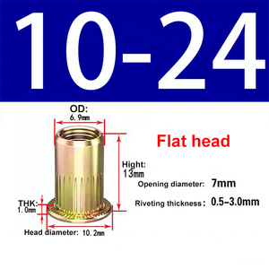 Rivets à tête plate en acier inoxydable zingué de haute qualité M4 M5 M6 M8 M10, rivets hexagonaux à tête fraisée - Product Image 5