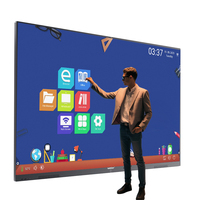 Tableau interactif intelligent de 75 pouces, tableau interactif numérique à 100 points de contact, écran tactile interactif, tableau interactif intelligent TV