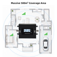 Amplificador de Señal EasyBoost BF-CA/500K 850/AWS1700MHz con Ganancia de 72dB, Repetidor, Aplicación Tuya Smart, 2G 3G 4G 5G GSM LTE para Hogar, Oficina, Auto, Interiores