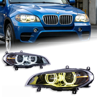 Adapté pour BMW X5 E70 08-13, nouveau style, phares à LED Angel Eyes bicolores, feux de jour, accessoires automobiles