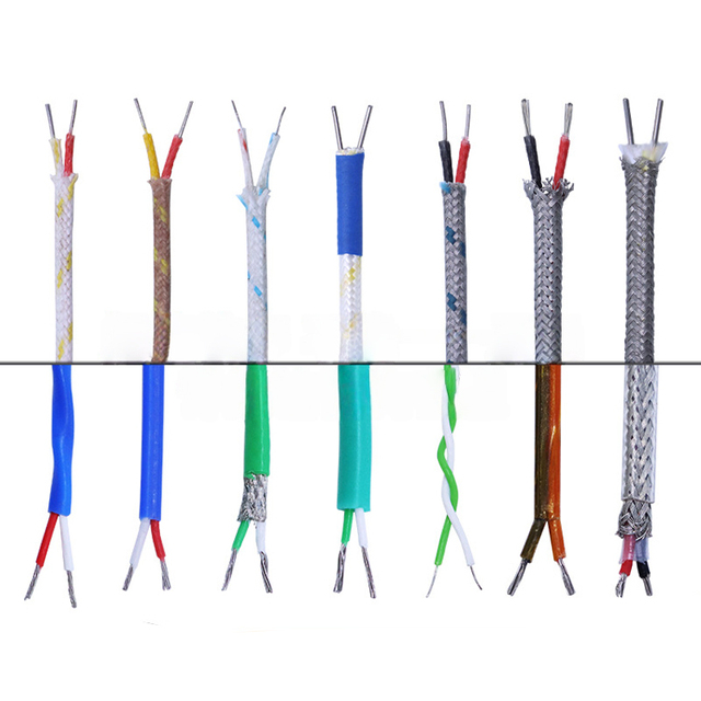 PTFE HH GG Type k Thermocouple Wire Extension Wire  KX/KC Silicone Thermocouple Cable for Test Temperature Sensor