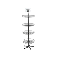 Support de sol rotatif personnalisé magasin de détail fil métallique épicerie filature bijoux présentoirs présentoir en métal