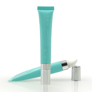 Wholesale Custom Empty 15ml/20ml Green Cosmetic <b>Tube</b> Packaging <b>Plastic</b> <b>Tubes</b> Brush Head Massage Applicator for Eye Cream Serum - Product Image 4