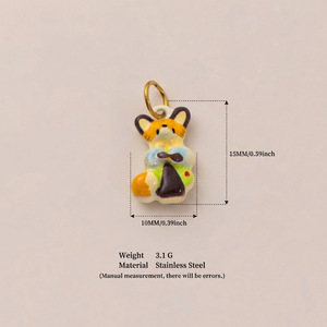 YIMEIL y Lindos Accesorios Decorativos Pintados <span class=keywords><strong>de</strong></span> Animales del Bosque, Mariposas, Libélulas, Gatos, Cachorros, Zorros y Gatos - Product Image 5