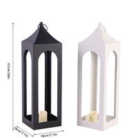 Farol de Hierro y Vidrio Vintage para Ramadán, Portavelas Metálico Islámico para Interiores, Regalo para Ramadán, Eid, Navidad, Hogar, Mezquita, Bodas y Fiestas