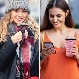 Manchons isolants en néoprène avec poignée pour gobelets de 20 oz, manchon réutilisable pour café glacé, compatible avec <span class=keywords><strong>Starbucks</strong></span> - Product Image 4