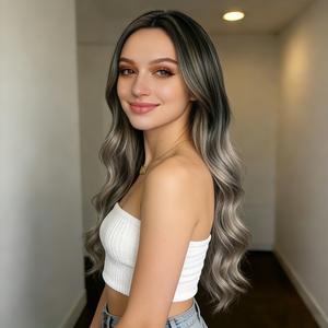 Peluca de Cabello Remy Transparente con Encaje Francés, Larga, Rubia, sin Pegamento, con Cordón Ajustable, Ondulada - Product Image 4