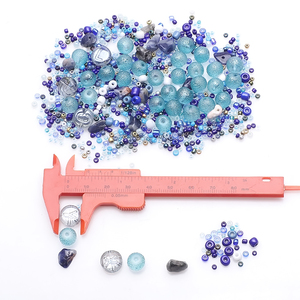 Zhubi 2-4mm şanslı safir mavi yuvarlak cam boncuk bilezikler için 2-4mm kristal tohum boncuk Mix DIY takı yapma bilezik el sanatları - Product Image 2