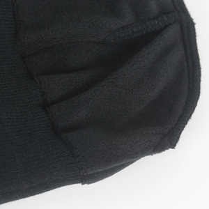 Đen Chặt Chẽ Đan Hai Lớp 3M Thinsulate Nhiệt Beanie Với Gấp Vành - Product Image 5