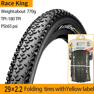 Bicicleta Plegable de Montaña <span class=keywords><strong>Continental</strong></span>, Neumáticos Race <span class=keywords><strong>KING</strong></span> TR 50/55-559 50/55-584 50/55-622, Neumáticos de <span class=keywords><strong>26</strong></span>/27.5/29 Pulgadas para Bicicleta de Montaña - Product Image 6