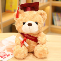 Botu personnalisé Kawaii fille ours en peluche robe de baccalauréat Graduation chapeau de doctorat en peluche ours poupée Animal en peluche jouet en peluche en gros
