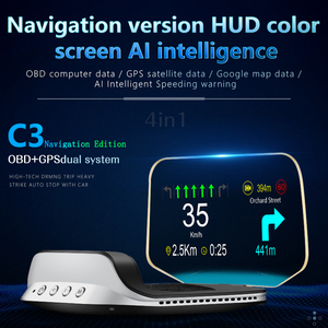 <span class=keywords><strong>C3</strong></span> OBD2 HEAD-up Display HUD gương cập nhật tùy chọn chuyển hướng Đồng hồ tốc độ với tốc độ xe tiêu thụ nhiên liệu đồng hồ chiếu - Product Image 2