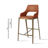 Tabouret de bar de luxe léger, populaire sur internet, tabouret haut, style nordique moderne et simple pour la maison, chaise de bar design HD-7106