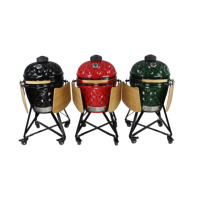 Grill Kamado en céramique portable de 21 pouces, fabriqué en Chine par TOPQ OEM/ODM, pour la cuisson en plein air et le barbecue
