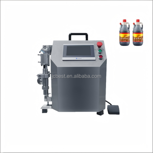 Machine de remplissage semi-automatique compacte de haute précision pour la sauce soja, l'huile comestible et les boissons avec emballage en plastique - Product Image 1