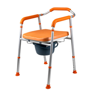 Chaise de douche en alliage d'aluminium, capacité de 150 kg, avec siège rembourré et bassin amovible, pour personnes âgées et femmes enceintes, utilisation dans la salle de bain - Product Image 1