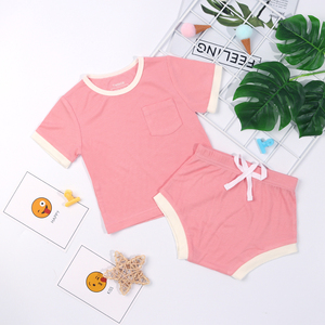 ชุดเสื้อผ้าขาสั้นสำหรับเด็กทารกแรกเกิดชุด2ชิ้นทำจากไม้ไผ่ - Product Image 5