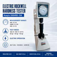 Testeur de dureté Rockwell à moteur Huayin 200HRD-150 ISO6508-2 ASTM E18 pour l'essai de dureté des métaux traités thermiquement