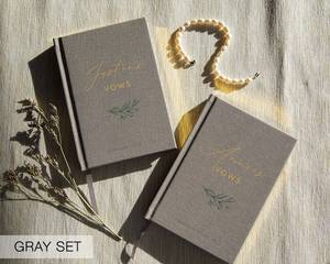 <strong>Personalised</strong> <strong>Wedding</strong> Guest <strong>Book</strong> Sewing Binding Hardcover Wood Cover A5/A6 Size Guests' Precious Memories Vows Wishes Enclosed - Product Image 3