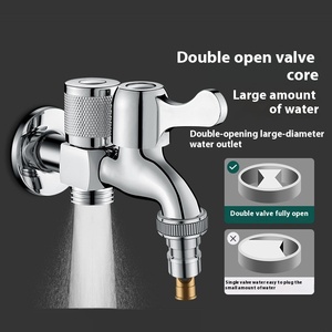 Hiện đại kép Outlet nước tự động dừng Van vòi Đối với trang chủ sử dụng chuyên dụng một-đối-hai kết nối cho máy giặt một đầu vào - Product Image 5