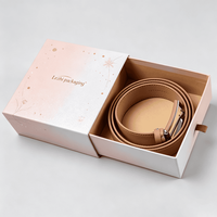Boîte à tiroir personnalisée avec papier cartonné style coulissant pour emballage cadeau de cosmétiques, portefeuilles, ceintures, montres