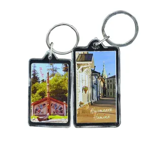 Custom Printed 3D Plastic Acrylic Picture Photo Frame Key Chain Digital Photo Frame Keychain