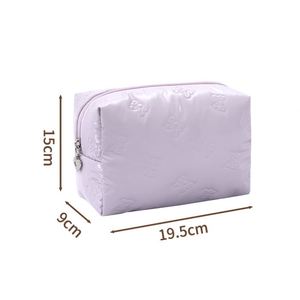 Bolsa de Maquillaje Personalizada, Portátil, de Poliéster Resistente con Cierre, Diseño de Mariposas, para Guardar Artículos de Aseo y Cosméticos, Hecho en China - Product Image 4