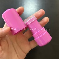 ISMAN 8g Tube vide rotatif translucide pour blush en gelée, baume à lèvres, rouge à lèvres, avec logo personnalisé, emballage
