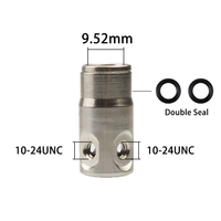 Buse de brumisation FOGGER en laiton à 4 trous d'extrémité, raccord rapide haute pression 200 bars, pour système de refroidissement par eau pour usage en jardin