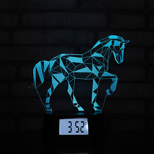 Màu Đen Thời Gian Đồng Hồ Ánh Sáng Cơ Sở Trang Trí Hiện Đại Đèn Có Thể Phù Hợp <span class=keywords><strong>Acrylic</strong></span> Bảng Điều Chỉnh Báo Động LED Đồng Hồ Cơ Sở Đèn Cơ Sở - Product Image 1