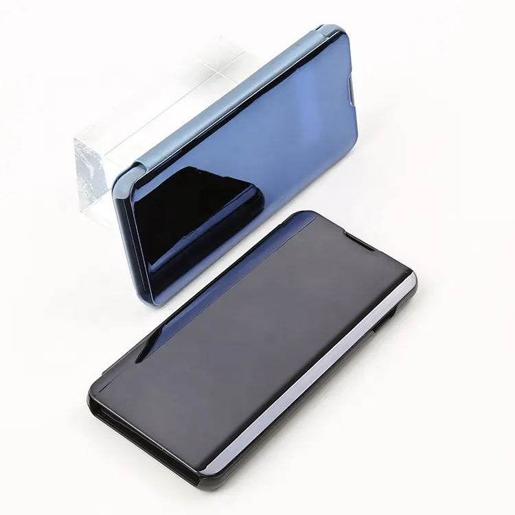 Smart Case Book Flip Mirror Plating PC Mobile Phone Bags for Huawei Mate 30 Pro 5G Enjoy 10 Plus P20 Lite 20 X P30 P smart nova