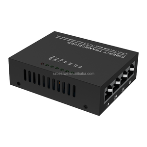 Fast <b>Ethernet</b> Fiber Switch 2F4E Fiber Media Converter with 2 Single-Fiber SC 20KM Optical Fiber Transceiver - Product Image 3
