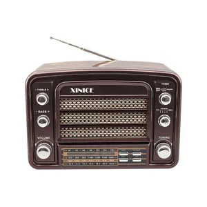 MLK-7841 올드 스타일 MP3 음악 플레이어 휴대용 데스크탑 태양 라디오 최고의 사운드 내장 스피커와 FM Sw 라디오