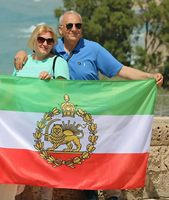 3x5 Ft Qualité Polyester Couleurs vives Oeillets en laiton Ancien drapeau historique Iran Drapeau iranien Lion d'Iran Drapeau du monde