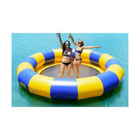 Parc aquatique gonflable flottant extérieur Jeu aquatique gonflable personnalisé Trampoline aquatique gonflable avec toboggan
