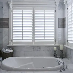 Excellent Quality Good Price Solid Wood/PVC Plantation Shutter Adjustable Window Shutter