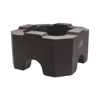 Briques réfractaires cylindriques en spinelle composite magnésie-alumine-chrome à haute stabilité thermique, coupées pour zones fortement érodées