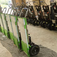 Nouveau chariot électrique à grande capacité en acier inoxydable avec roues gonflables, monte-escaliers, hauteur maximale 230 mm, pour usage en usine alimentaire et de boissons