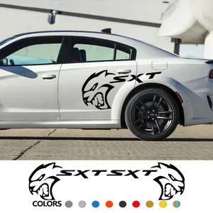 Autocollants <span class=keywords><strong>de</strong></span> voiture pour Dodge Charger Challenger SXT Caliber Durango Avenger Dart, autocollants latéraux pour jantes et portes, accessoires <span class=keywords><strong>de</strong></span> tuning - Product Image 2