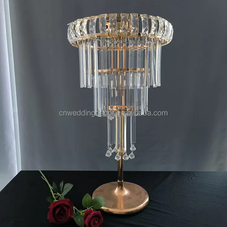 New Design Wedding Table Centerpiece Stand Table Light Candle Holder Crystal Flower Stand for Wedding Party Event Decoration