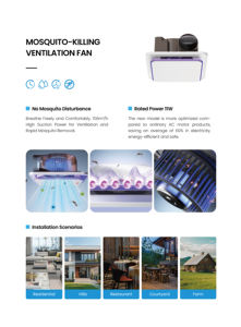 110-230V DC Moteur Moustique Tueur Salle De Bains Ventilateur Extracteur Plafond Monté Ménage Ventilation Ventilateur D'échappement - Product Image 4